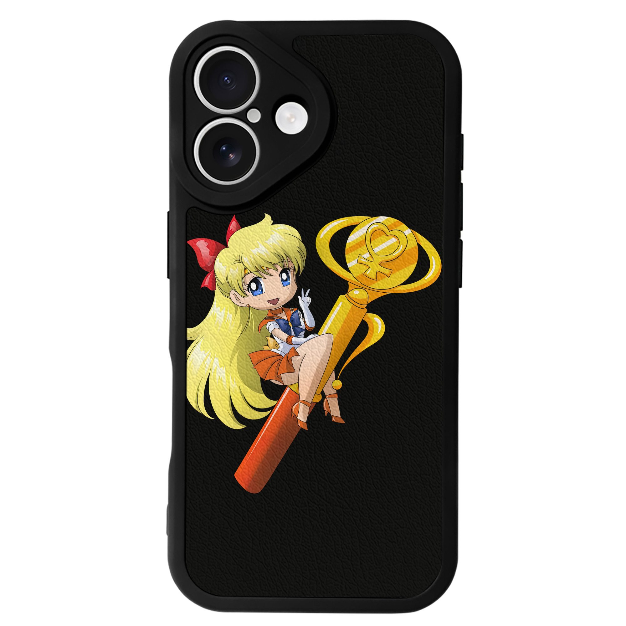 （画像用） 美少女戦士セーラームーン 愛野 美奈子 あいの みなこ Sailor Moon Aino Minako 【iPhone 16シリーズ対応】シリコンスマホケース（レザー調） 材質：シリコン
